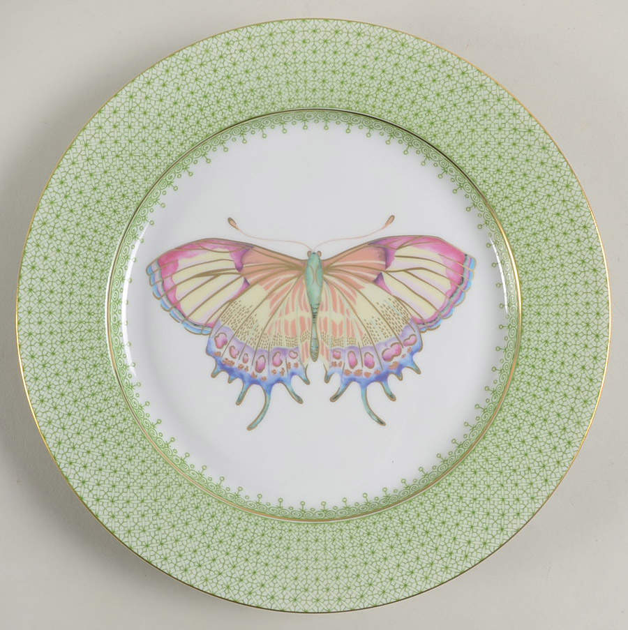 Green Apple Lace Salad/Dessert Plate by Mottahedeh-1