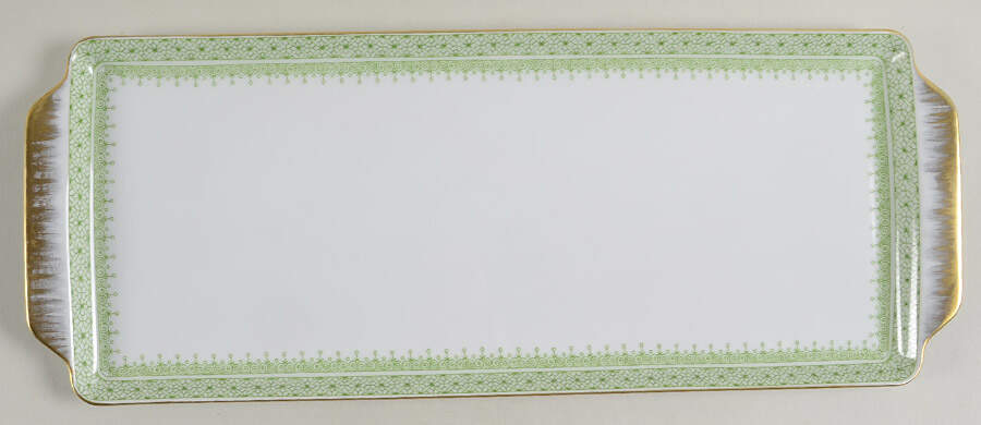 Green Apple Lace 15" Sandwich Tray by Mottahedeh-1