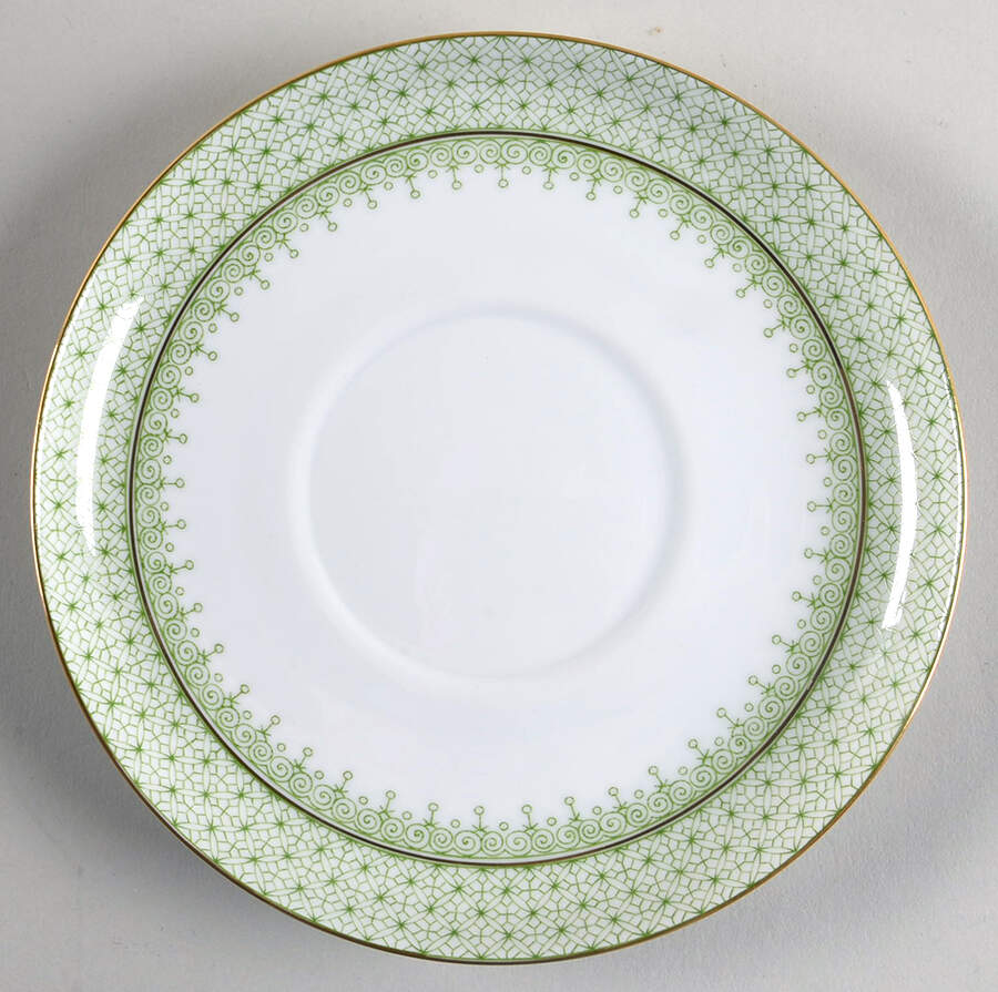 Green Apple Lace Saucer for Cream Soup Bowl by Mottahedeh-1