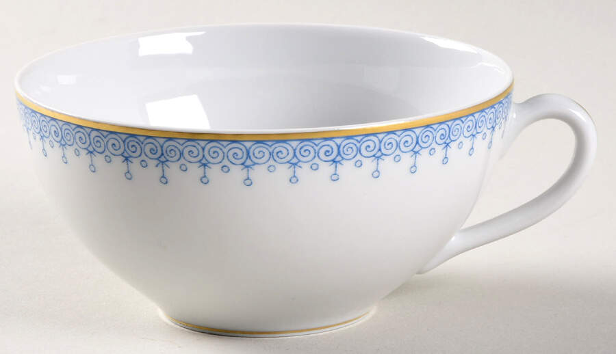 Cornflower Blue Lace Tea for Two Cup by Mottahedeh-1