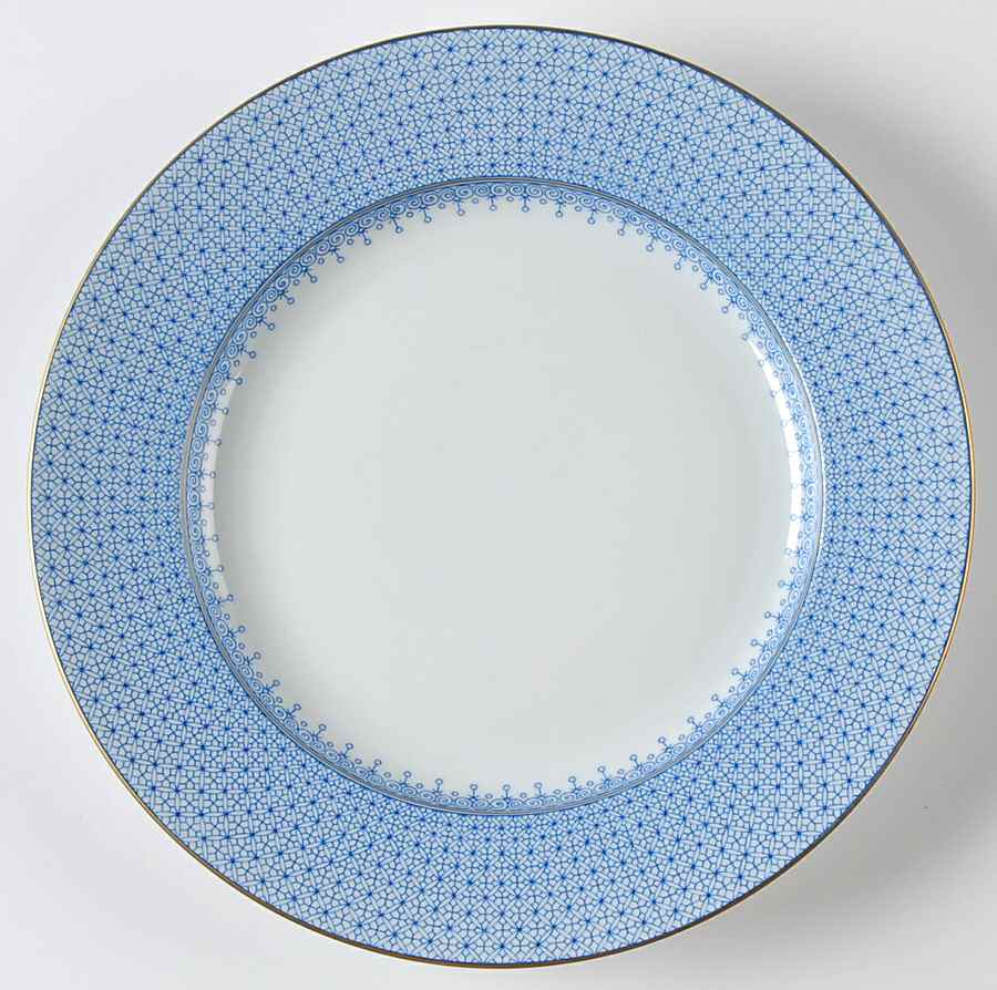 Cornflower Blue Lace Dinner Plate by Mottahedeh-1