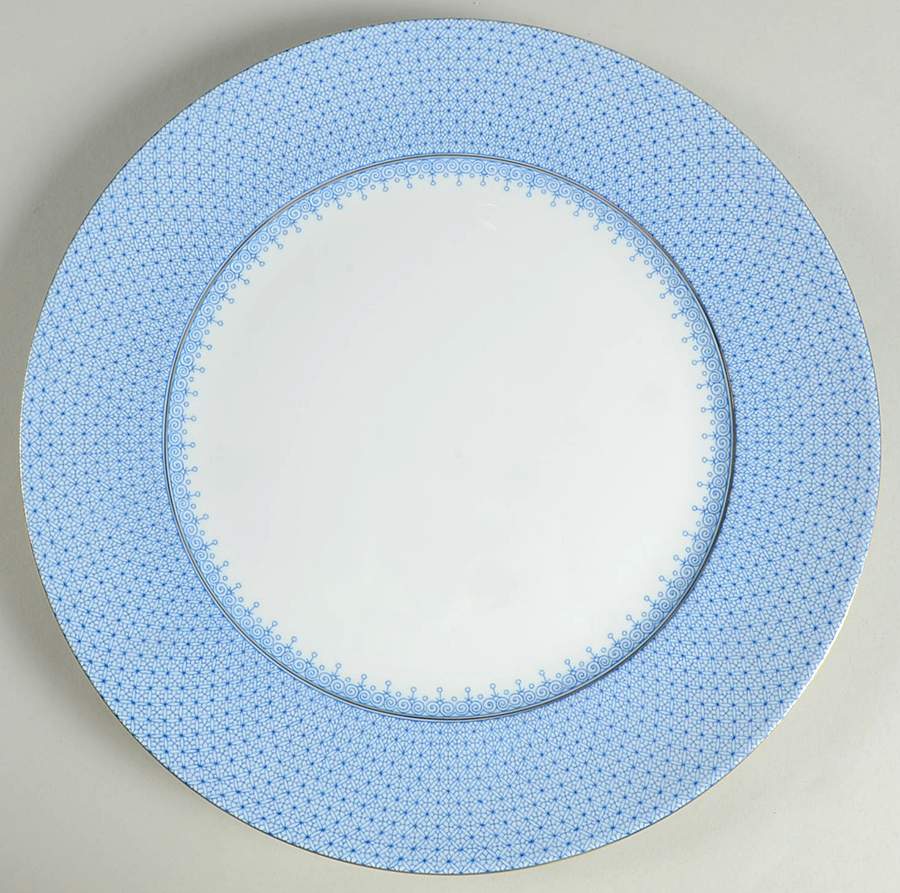 Cornflower Blue Lace Service Plate (Charger) by Mottahedeh-1