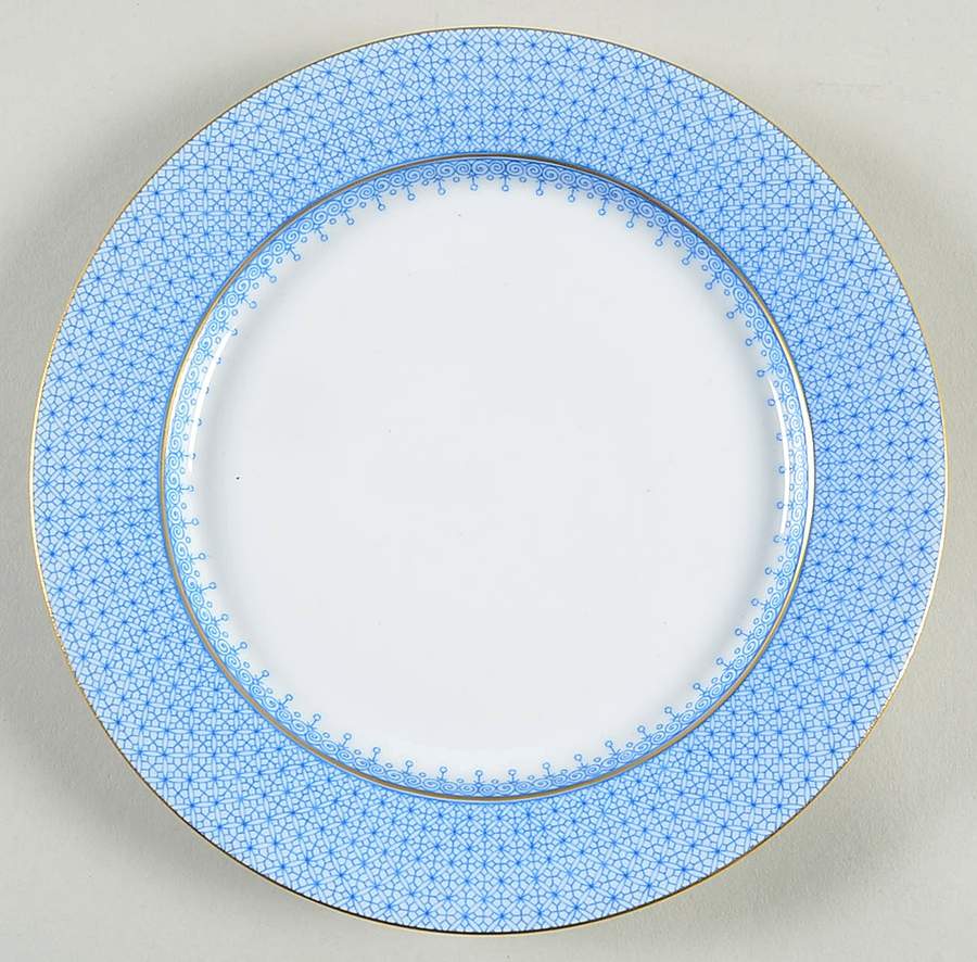Cornflower Blue Lace Bread & Butter Plate by Mottahedeh-1