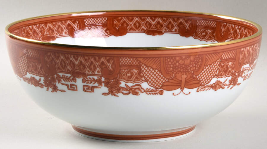 Fitzhugh Cinnabar 8" Round Vegetable Bowl by Mottahedeh-1