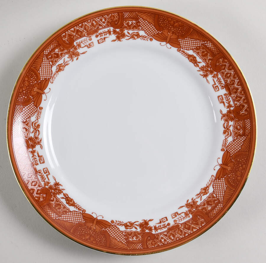 Fitzhugh Cinnabar Large Dinner Plate by Mottahedeh-1