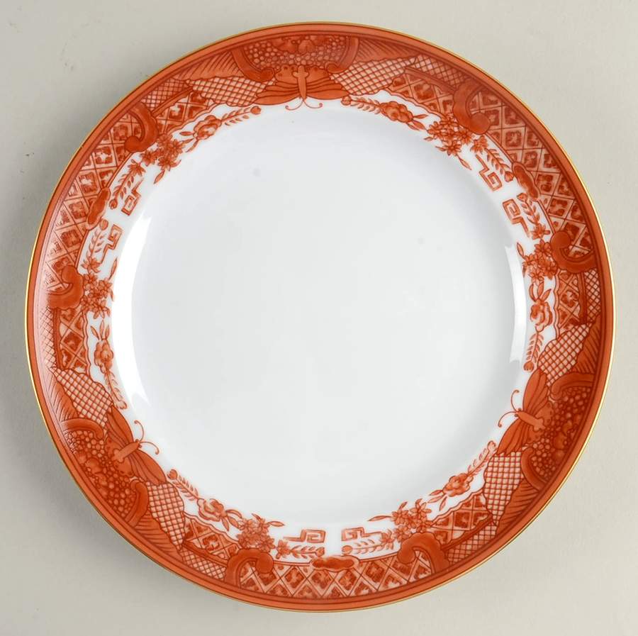 Fitzhugh Cinnabar Salad/Dessert Plate by Mottahedeh-1