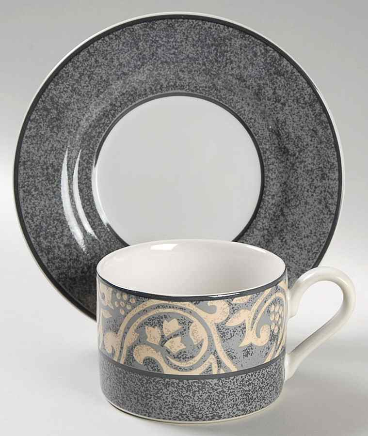 Fresco Flat Cup & Saucer Set by Misono-1