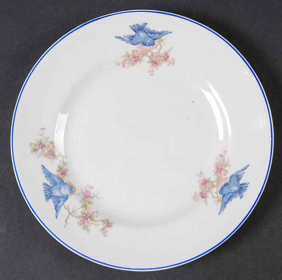 Blue Bird Salad Plate by Mount Clemens-1