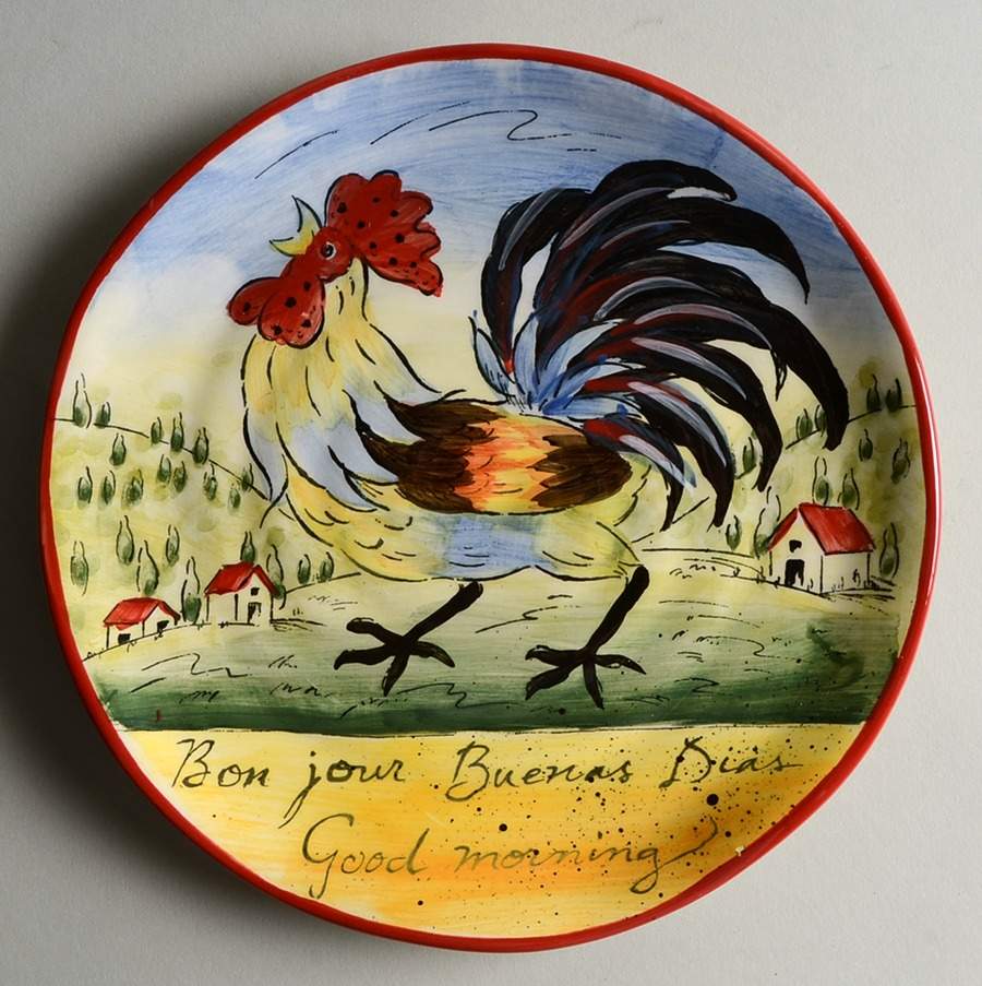 Cock-A-Doodle Salad Plate by Maxcera Corp-1