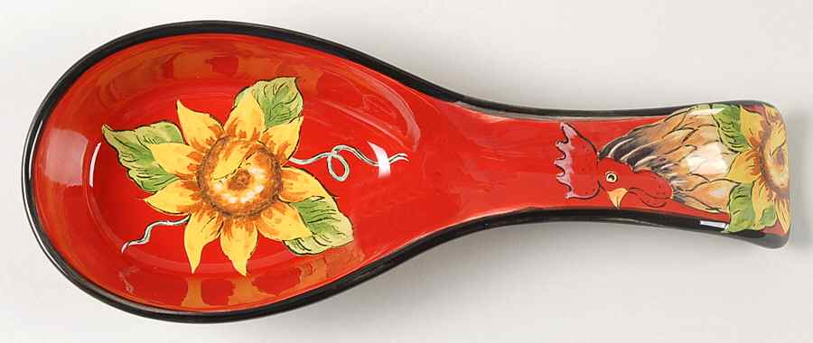 King Rooster Spoon Rest/Holder (Holds 1 Spoon) by Maxcera Corp-1