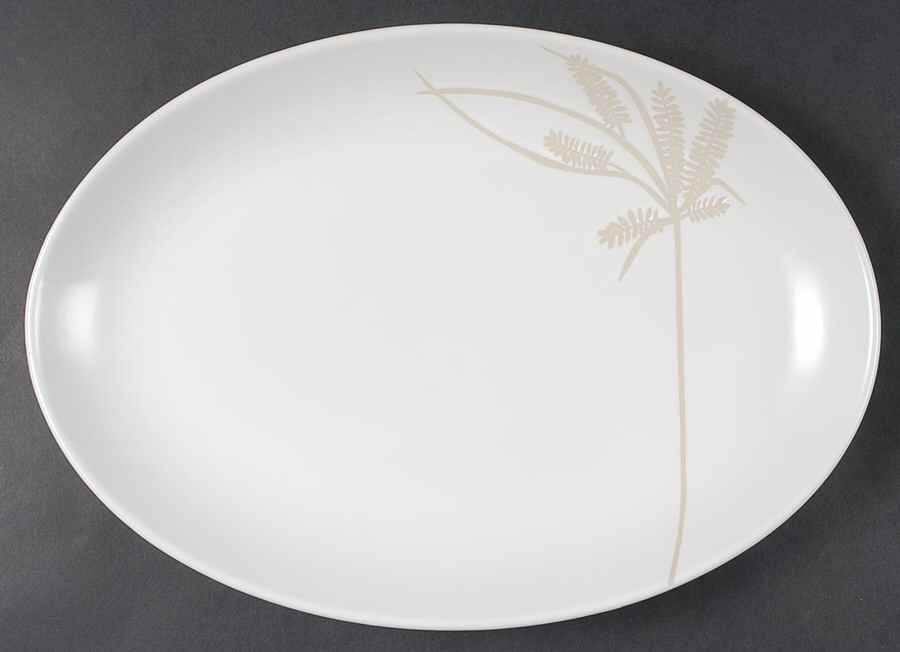 Sliver Cream 13" Oval Serving Platter by Mikasa-1