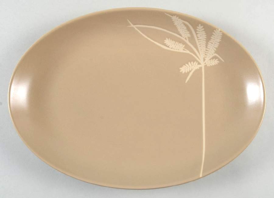 Sliver Tan 13" Oval Serving Platter by Mikasa-1