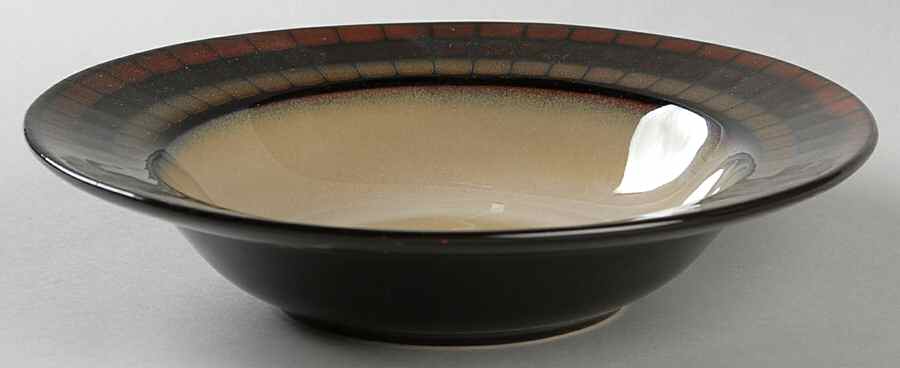 Isili Red Rim Soup Bowl by Mikasa-1