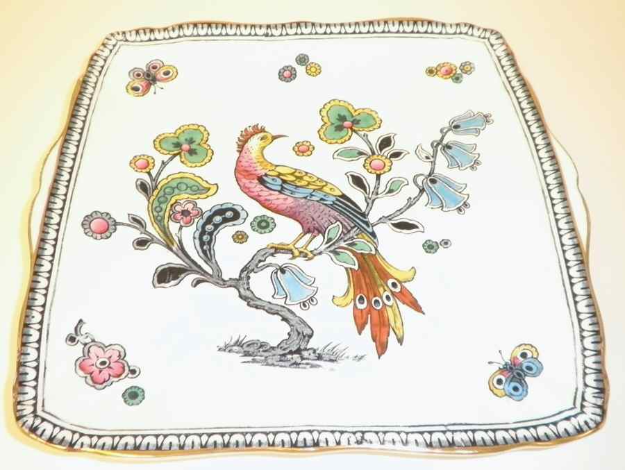 Arragon Square Handled Cake Plate by John Maddock & Sons-1