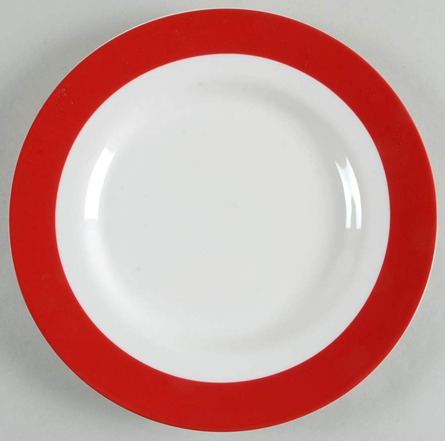 Classic Band Red Salad Plate by Martha Stewart-1