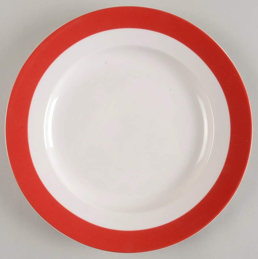Classic Band Red Dinner Plate by Martha Stewart-1