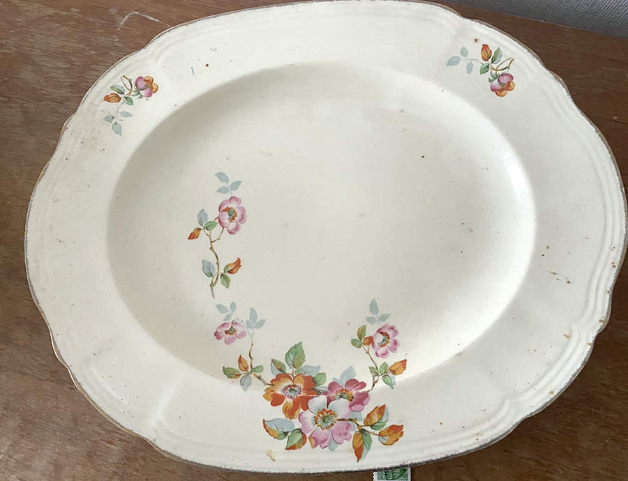 MEA345 12" Oval Serving Platter by Alfred Meakin-1