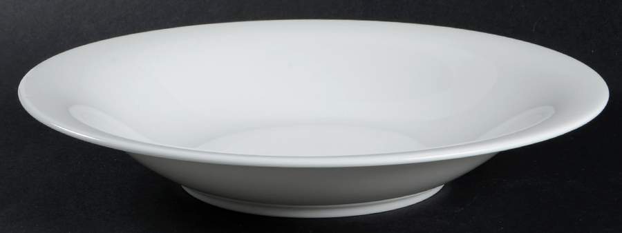 Sleek White Large Rim Soup Bowl by Mikasa-1