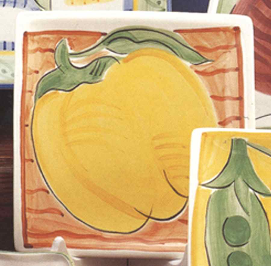 Vegetable Square Salad Plate by Mesa Intl-1