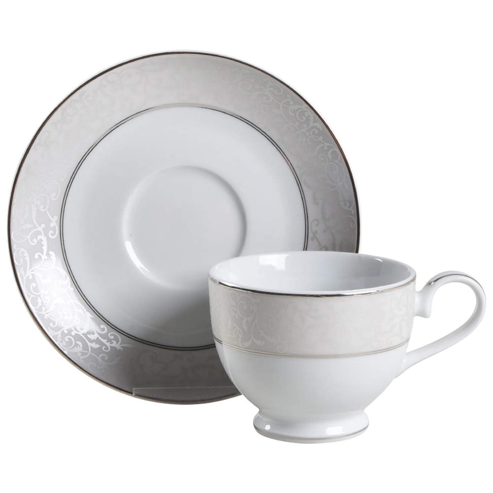 Parchment (China) Footed Cup & Saucer Set by Mikasa-1