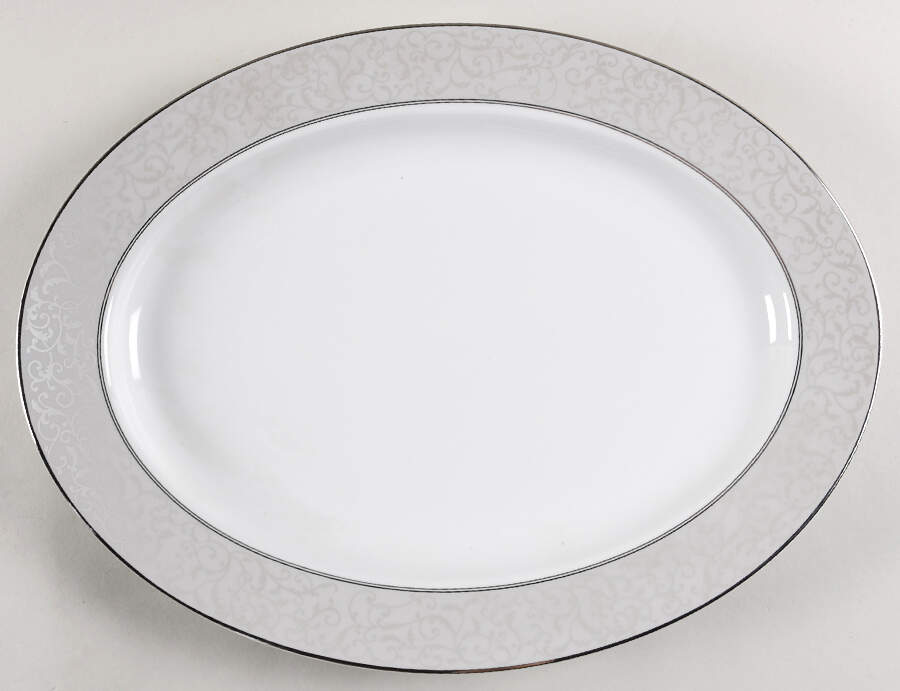 Parchment (China) 15" Oval Serving Platter by Mikasa-1