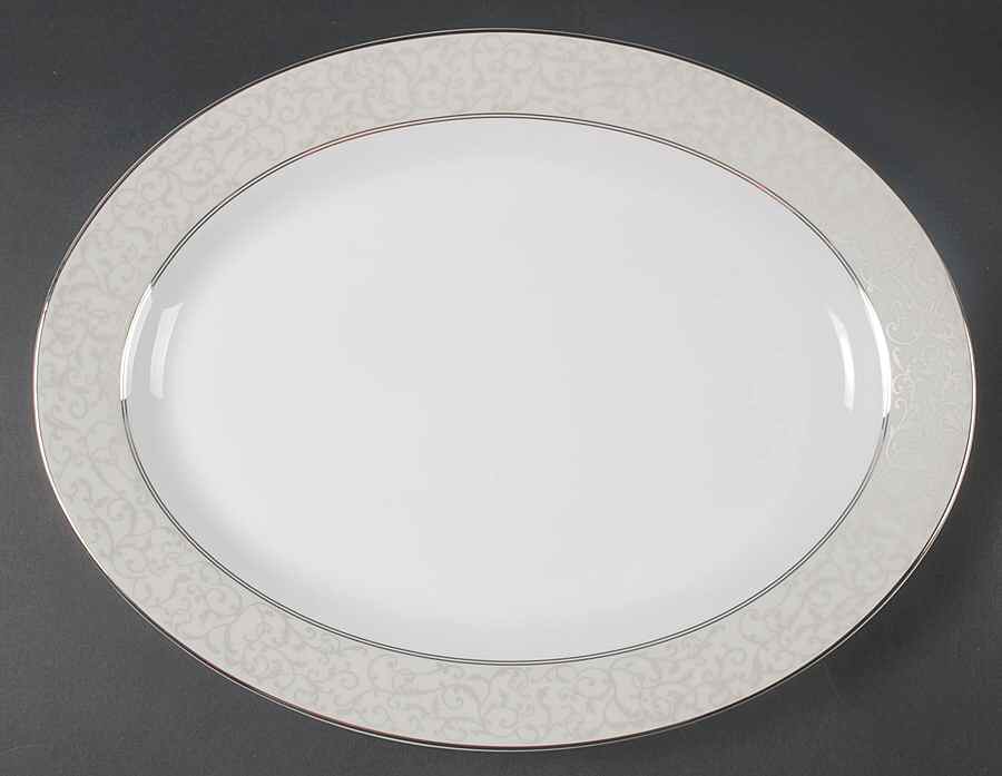 Parchment (China) 16" Oval Serving Platter by Mikasa-1