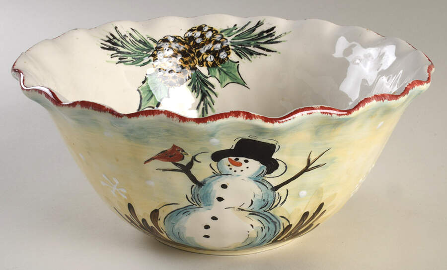 Snowfellas 10" Ruffled Bowl by Maxcera Corp-1