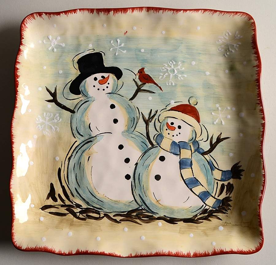 Snowfellas Square Dinner Plate by Maxcera Corp-1