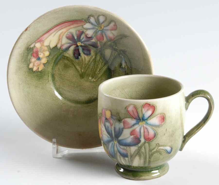 Spring Flowers Footed Demitasse Cup & Saucer Set by Moorcroft-1
