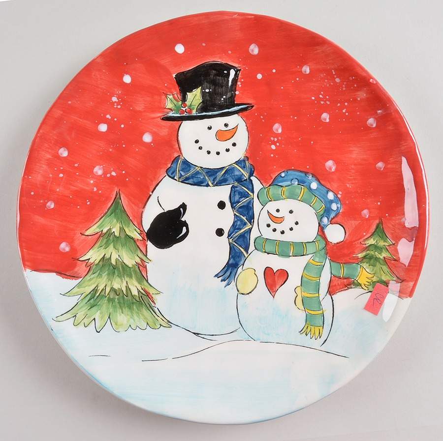 Holiday Best Snowman Dinner Plate by Maxcera Corp-1