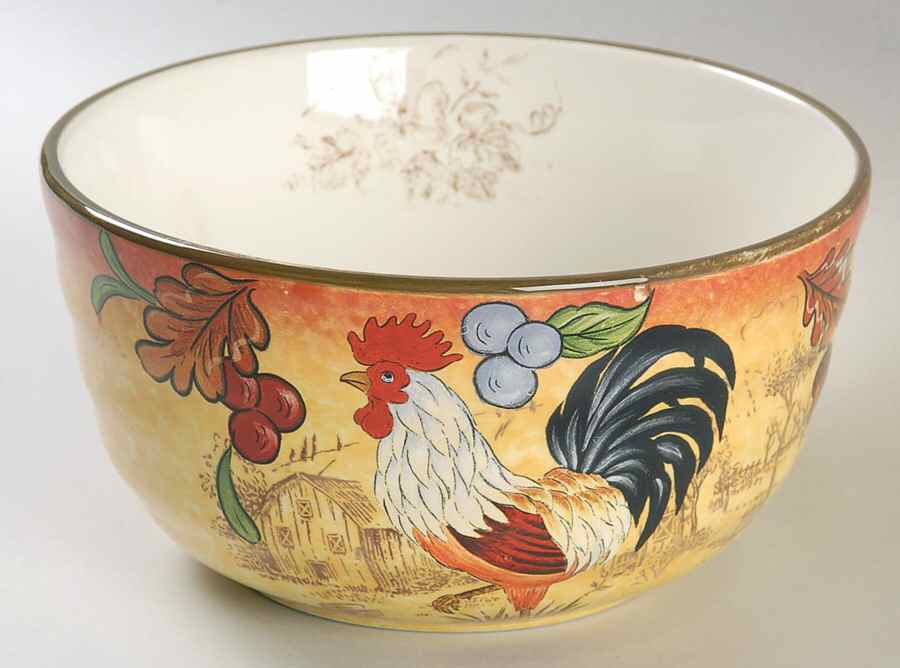 Fall Rooster Soup/Cereal Bowl by Maxcera Corp-1