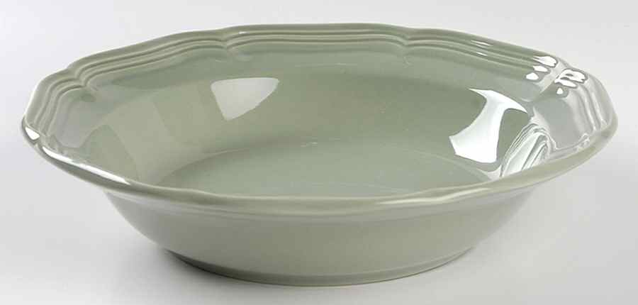 French Countryside Sage Green Rim Soup Bowl by Mikasa-1