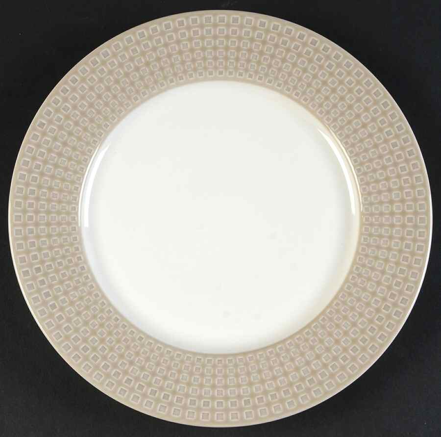 Crisscross Tan Salad Plate by Mikasa-1