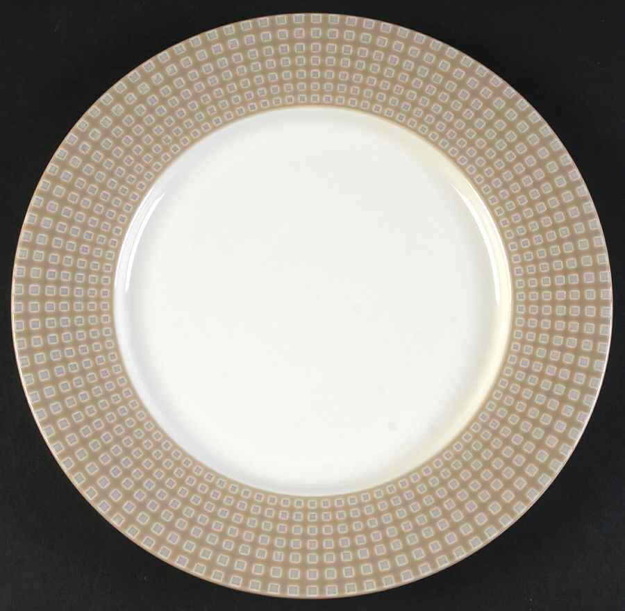 Crisscross Tan 12" Chop Plate (Round Platter) by Mikasa-1