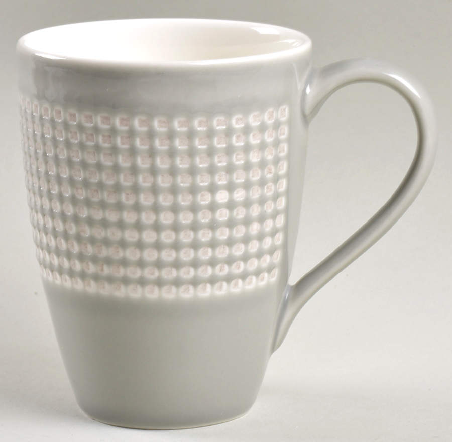 Crisscross Gray Mug by Mikasa-1