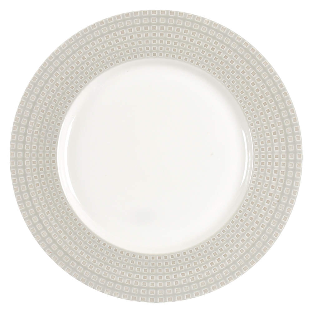Crisscross Gray 12" Chop Plate (Round Platter) by Mikasa-1