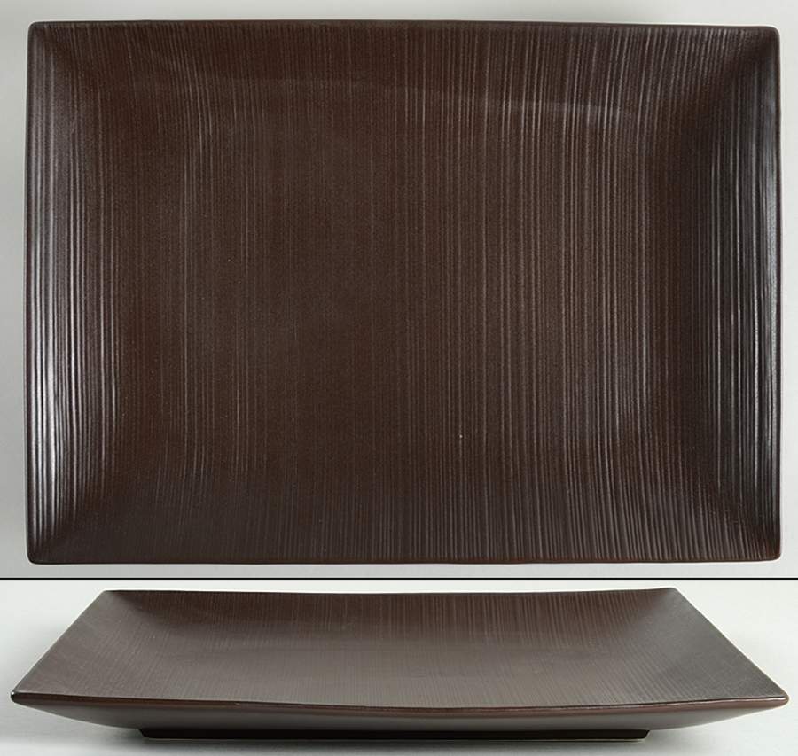 Stone Ridge Chocolate 15" Rectangular Serving Platter by Mikasa-1