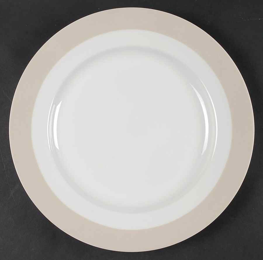 Classic Band Grey Dinner Plate by Martha Stewart-1