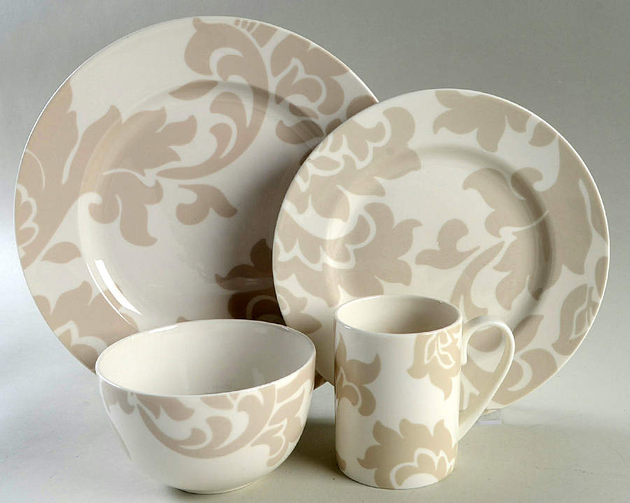 Lisbon Grey 4 Piece Place Setting by Martha Stewart-1