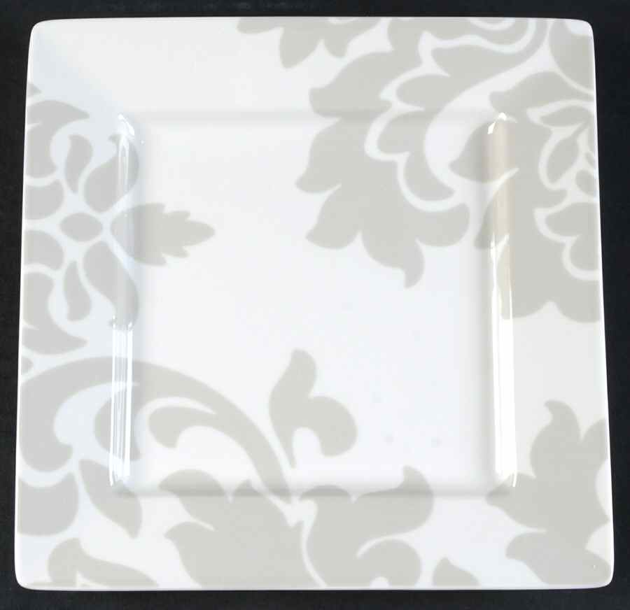 Lisbon Grey Square Salad Plate by Martha Stewart-1