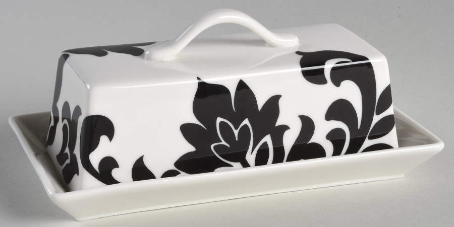 Lisbon Black 1/4 Lb Covered Butter by Martha Stewart-1