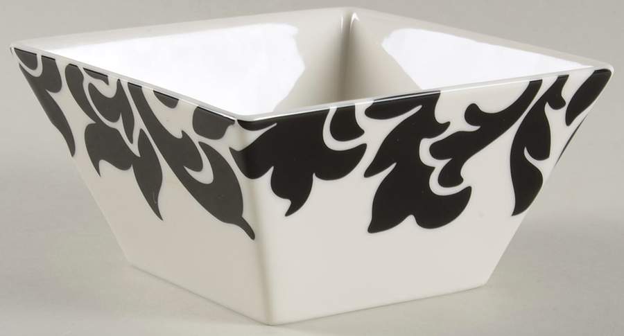 Lisbon Black Square Soup/Cereal Bowl by Martha Stewart-1