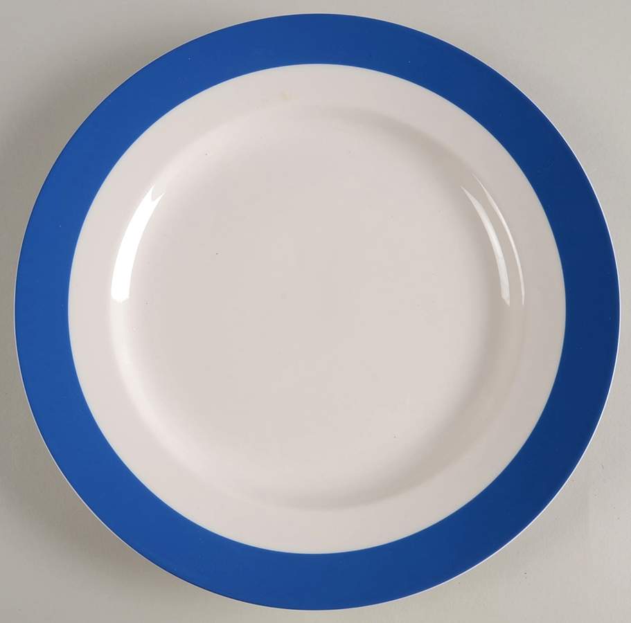 Classic Band Blue Dinner Plate by Martha Stewart-1