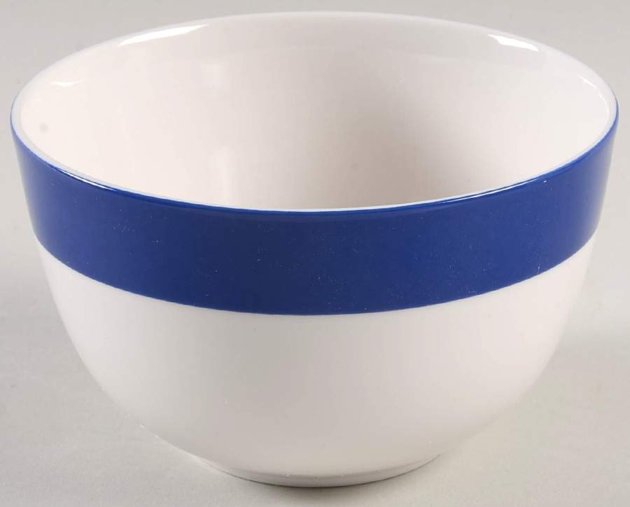 Classic Band Blue Soup/Cereal Bowl by Martha Stewart-1