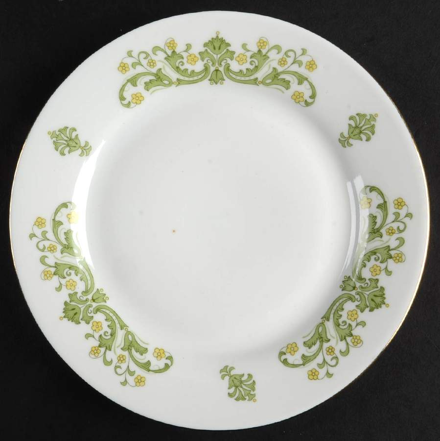 Danube (Yellow Green) Bread & Butter Plate by Montgomery Ward-1