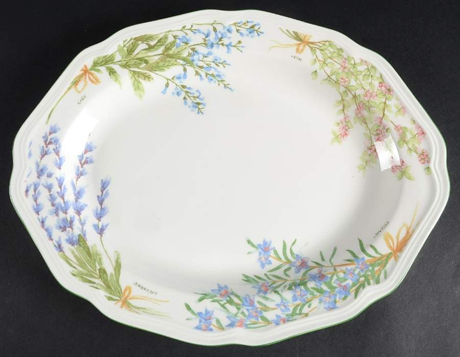 Botanical Bouquet 13" Oval Serving Platter by Mikasa-1