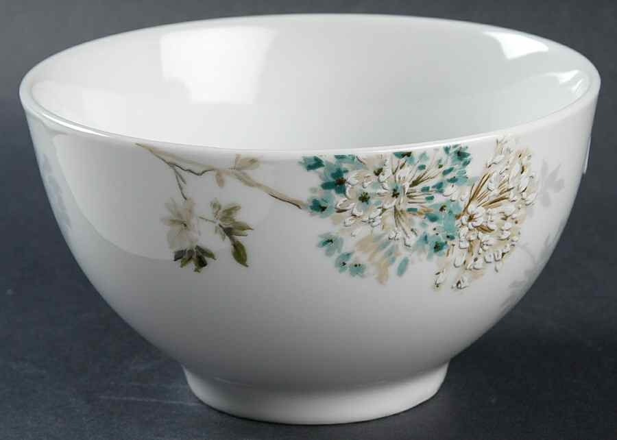 Silk Floral Teal Soup/Cereal Bowl by Mikasa-1