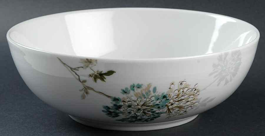 Silk Floral Teal 9" Round Vegetable Bowl by Mikasa-1