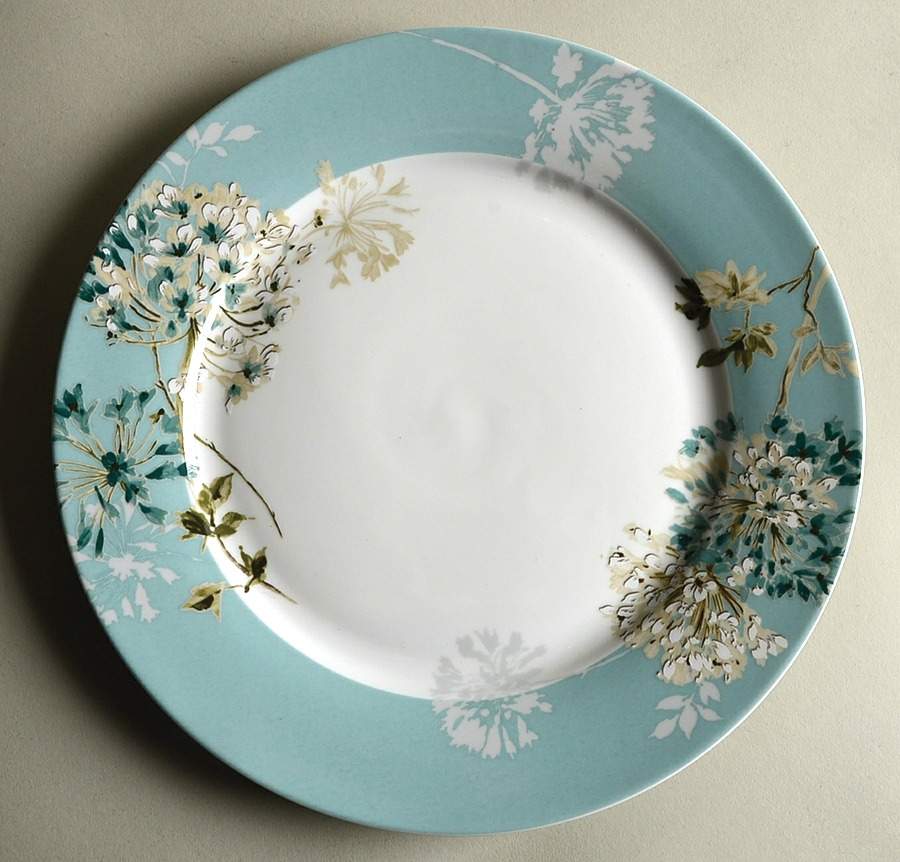 Silk Floral Teal Dinner Plate by Mikasa-1