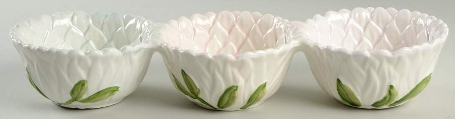 Silk Floral Teal 3-Part Oval Divided Server by Mikasa-1